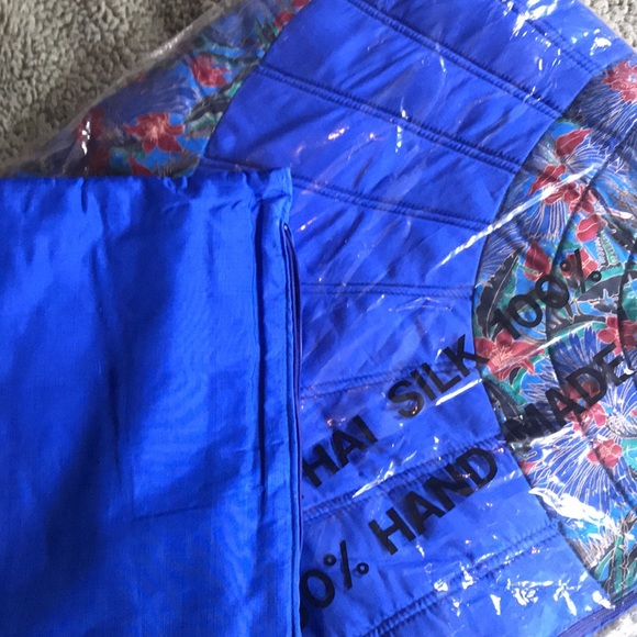 Set of 2 Thai silk hand made pillow cases square - Picture 7 of 7